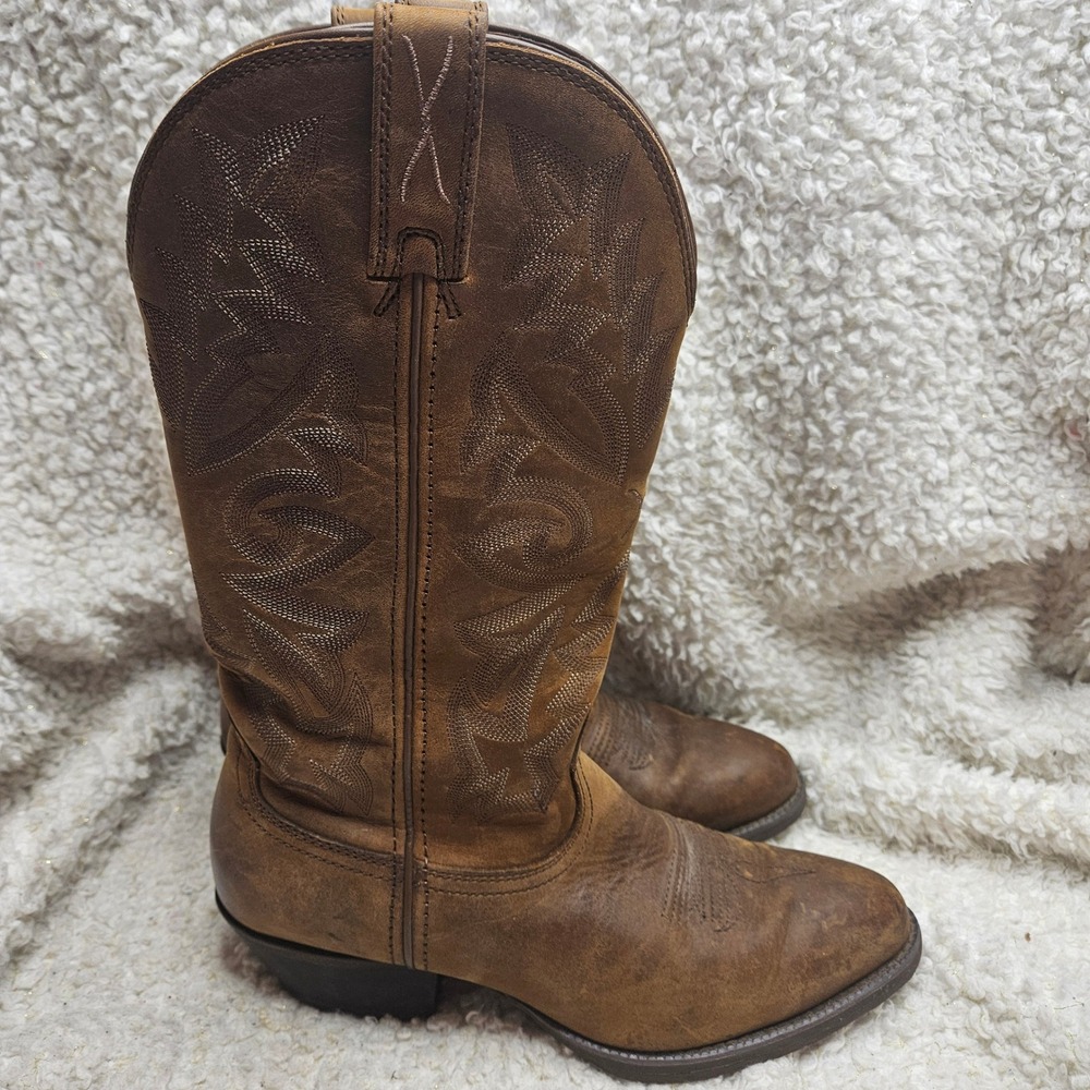 Twisted X Mens Brown Leather Western Boots‎ sz 7.5 D